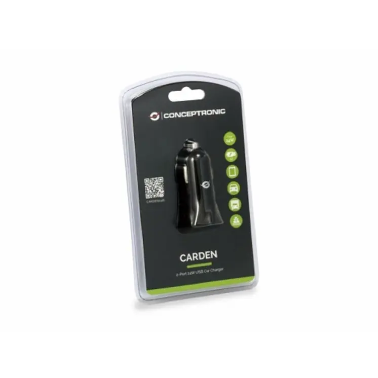 Car Charger Conceptronic 120547707 Black 24 W (1 Unit)