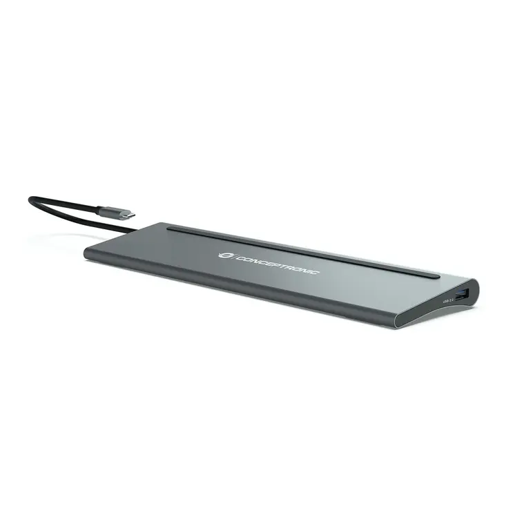 USB Hub Conceptronic 110518707101 Grey 100 W (1 Unit)
