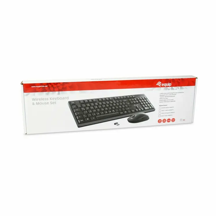 Keyboard Equip 245221 Black Spanish Qwerty Spanish