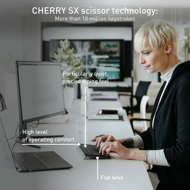 Keyboard Cherry KW 9200 MINI Spanish Qwerty Black