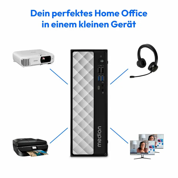Desktop PC Medion 10025295 Intel Core i7-12650H 16 GB RAM 32 GB RAM 1 TB 1 TB SSD