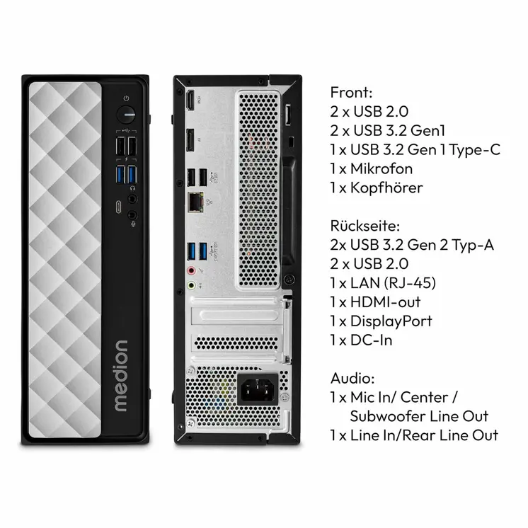 Desktop PC Medion 10025295 Intel Core i7-12650H 16 GB RAM 32 GB RAM 1 TB 1 TB SSD