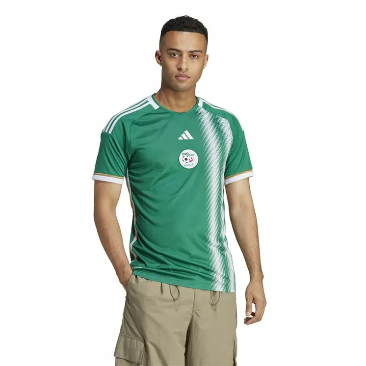 Men's Short-sleeved Football Shirt Adidas Algeria 22/23 Green