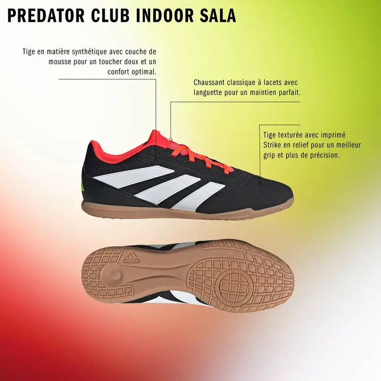 Adult's Indoor Football Shoes Adidas Sala Predator Club In Black