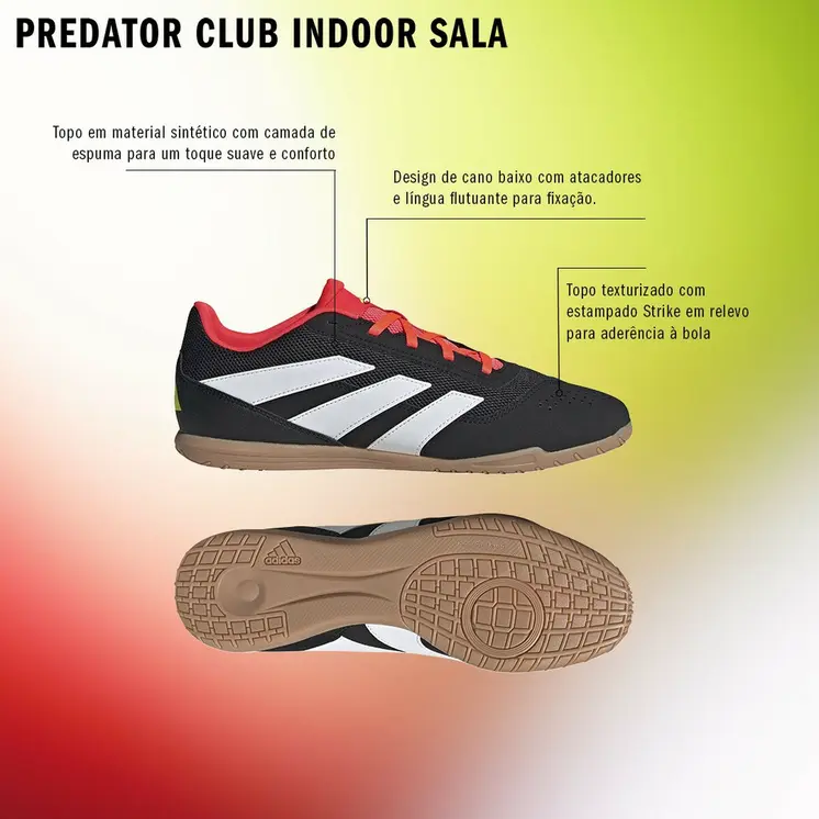 Adult's Indoor Football Shoes Adidas Sala Predator Club In Black