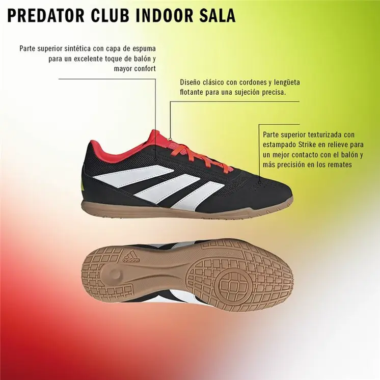 Adult's Indoor Football Shoes Adidas Sala Predator Club In Black
