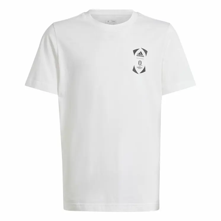 Short Sleeve T-Shirt Adidas EURO 24 White
