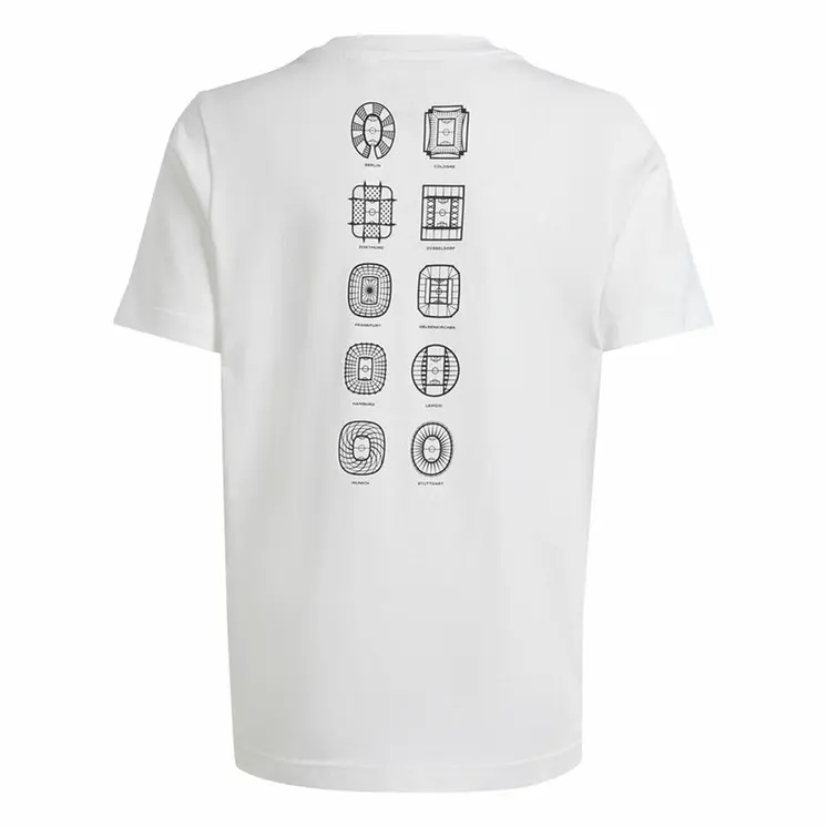 Short Sleeve T-Shirt Adidas EURO 24 White