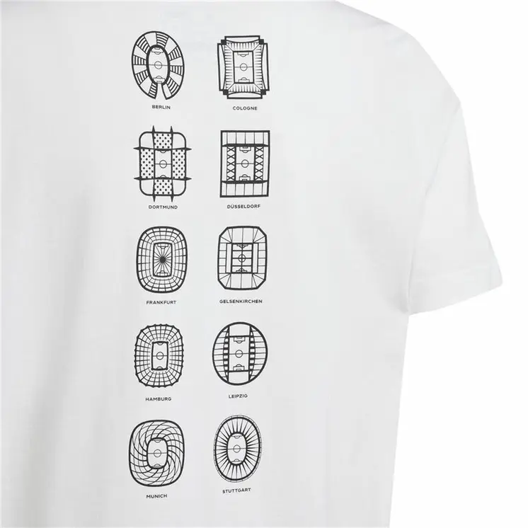 Short Sleeve T-Shirt Adidas EURO 24 White