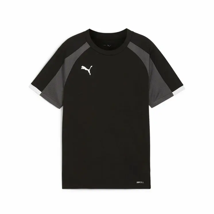 Children's Short Sleeved Football Shirt Puma Individualliga Black
