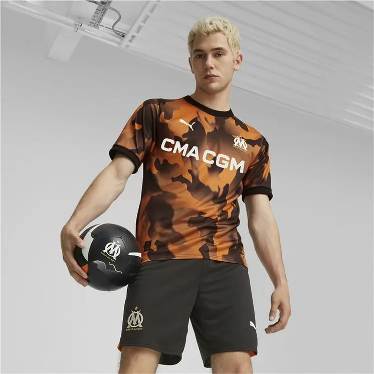 Men's Short-sleeved Football Shirt Puma Olympique de Marsella