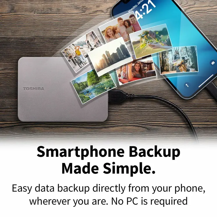 External Hard Drive Toshiba HDTX210ESCAA 1 TB HDD Silver Magnetic