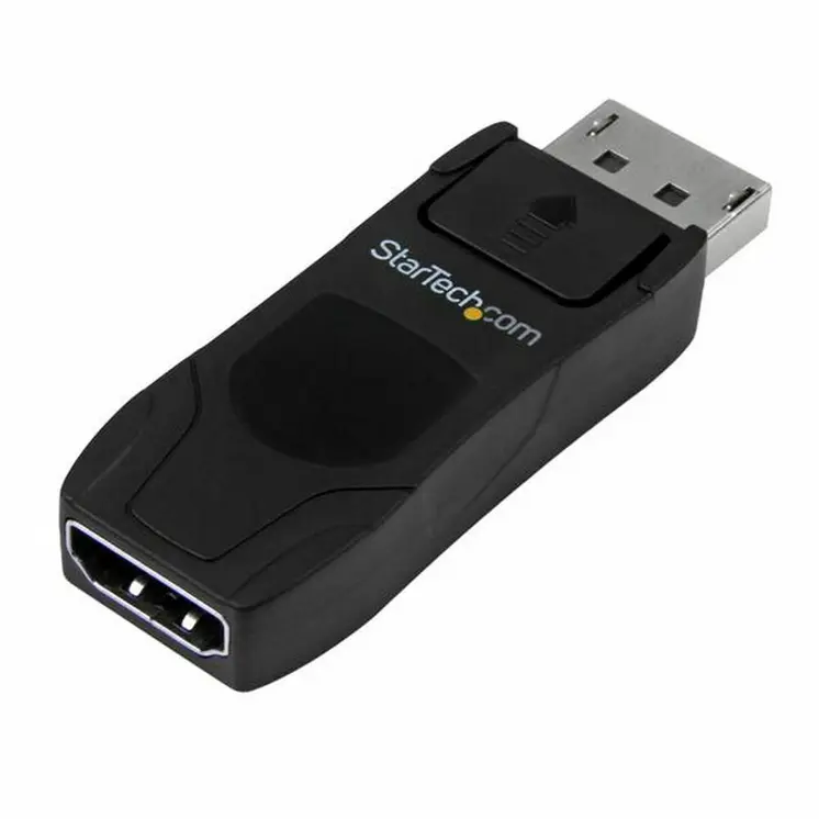 DisplayPort to HDMI Adapter Startech DP2HD4KADAP 4K Ultra HD Black White Cyan