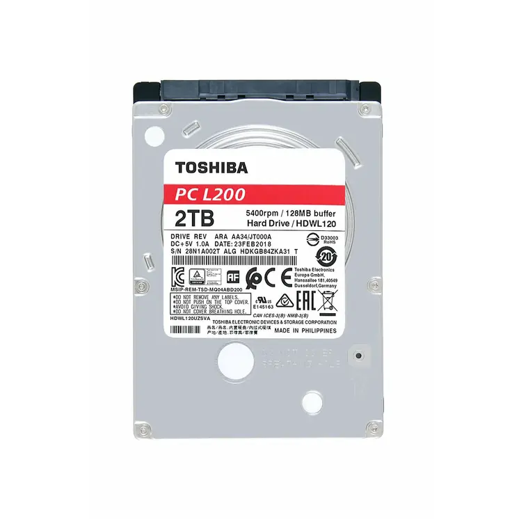 Hard Drive Toshiba HDKGB91ZKA01T 2,5" 2 TB
