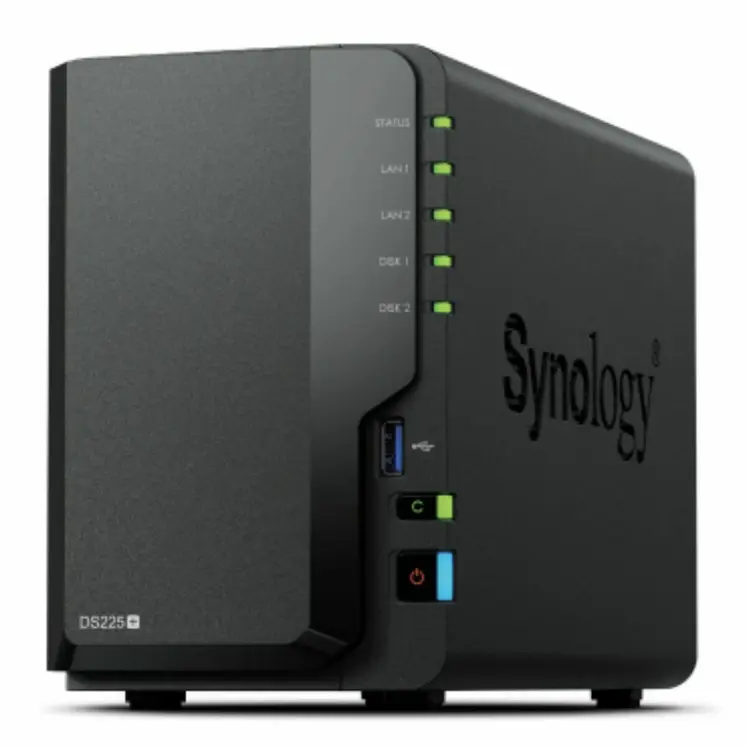 NAS Network Storage Synology DS225P+ Black Intel Celeron J4125