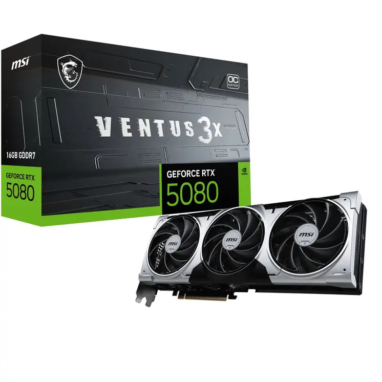 Graphics card MSI RTX 5080 16G VENTUS 3X OC PLUS 16 GB