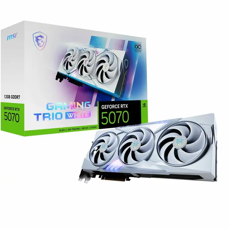 Graphics card MSI RTX 5070 12G GAMING TRIO OC WHI nvidia geforce rtx 5070 12 GB GDDR6X GDDR7