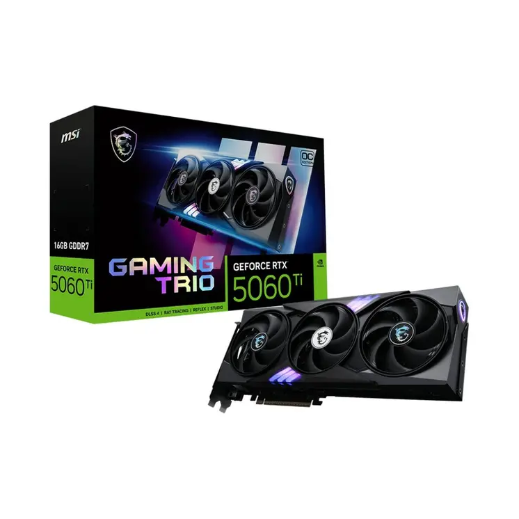 Graphics card MSI RTX 5060 Ti 16G GAMING TRIO OC geforce rtx 5060 ti 16 GB GDDR7