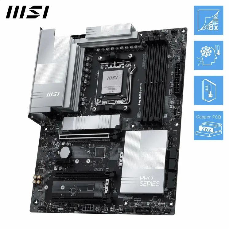 Motherboard MSI PRO X870E-P WIFI AMD AM5 AMD AMD X870E