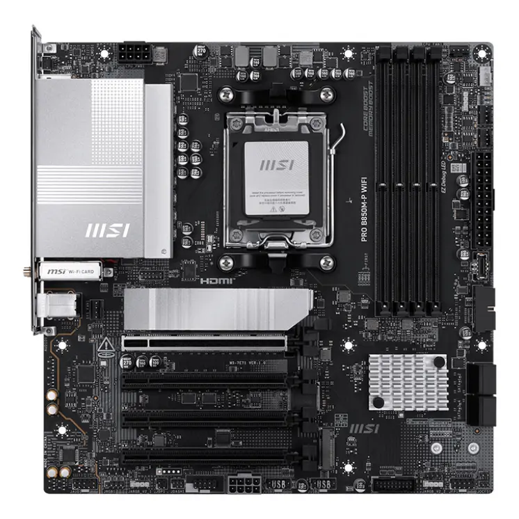 Motherboard MSI PRO B850M-P WIFI Intel Wi-Fi 6 AMD AM5 AMD B850