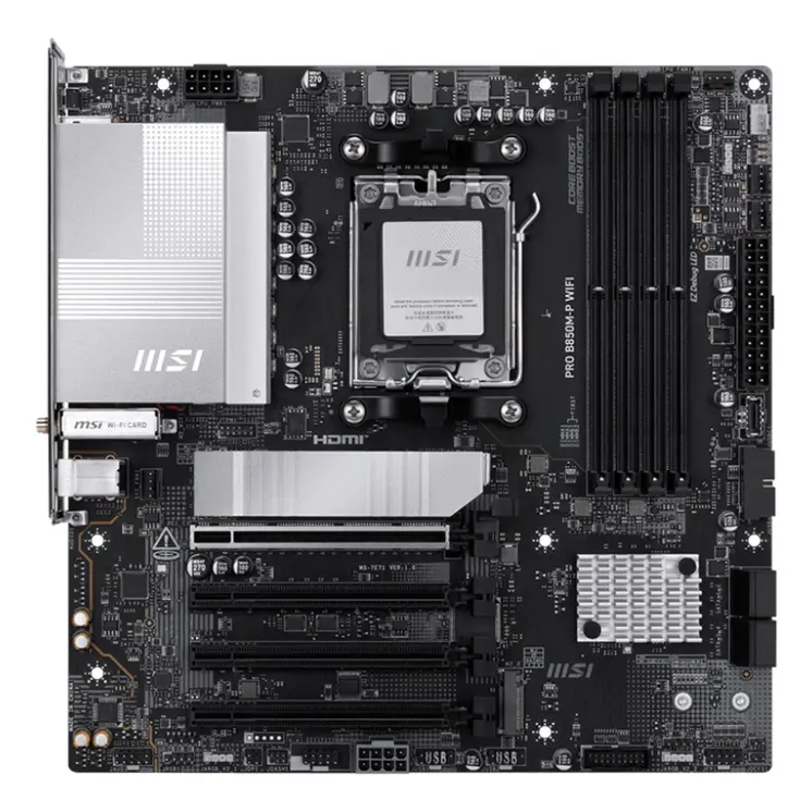 Motherboard MSI PRO B850M-P WIFI Intel Wi-Fi 6 AMD AM5 AMD B850