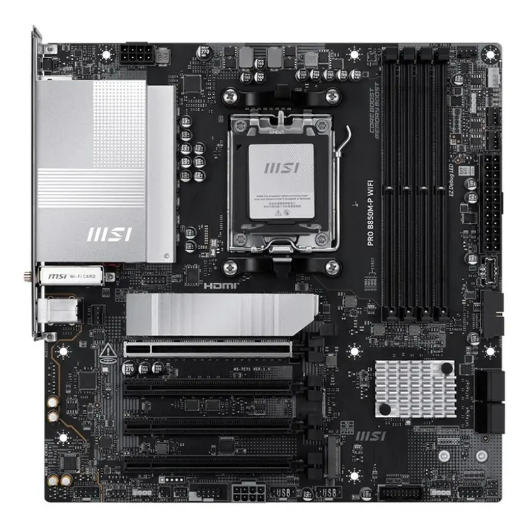 Motherboard MSI PRO B850M-P WIFI Intel Wi-Fi 6 AMD AM5 AMD B850