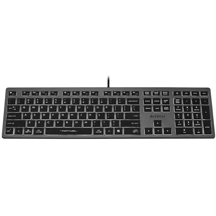 Keyboard A4 Tech A4TKLA47125 White Black Grey QWERTY