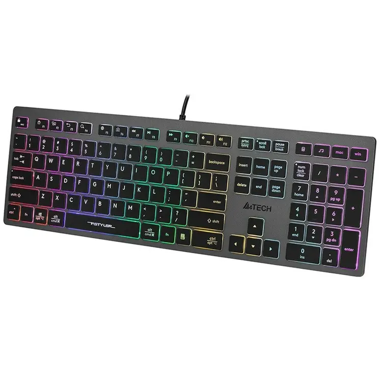 Keyboard A4 Tech B120N Black Grey Monochrome Multi QWERTY