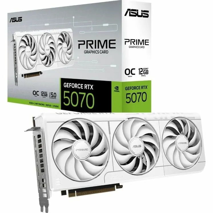 Graphics card Asus Prime GeForce RTX 5070 White OC Edition nvidia geforce rtx 5070 12 GB GDDR6 GDDR7