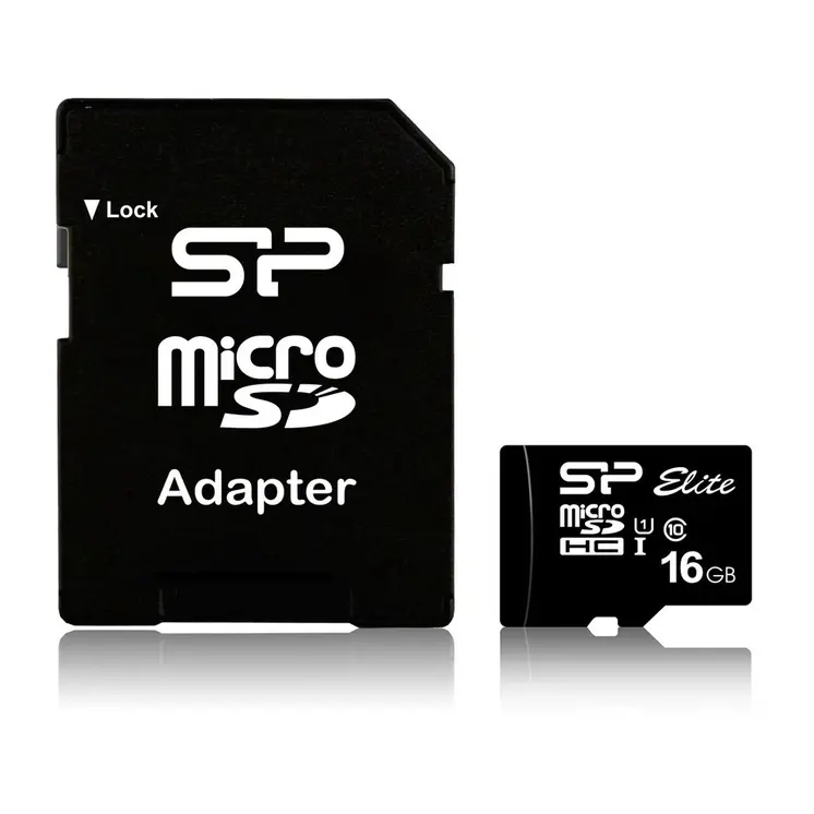 Micro SD Memory Card with Adaptor Silicon Power Elite 16 GB