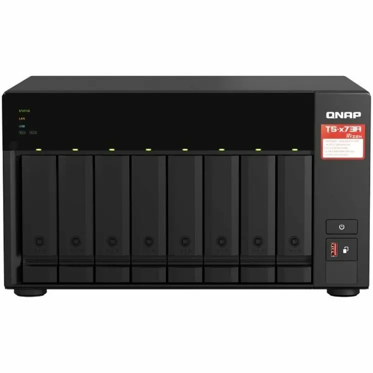 NAS Network Storage Qnap TS-873A-8G Black AMD Ryzen V1500B