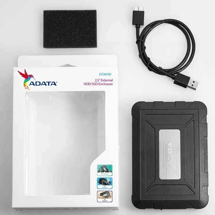External Box Adata ED600 Black 2,5"