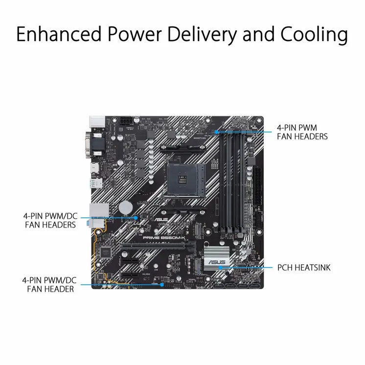 Motherboard Asus AMD AM4 AMD B550 AMD