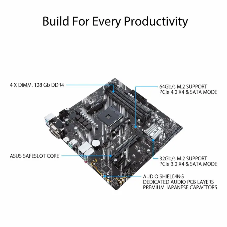 Motherboard Asus AMD AM4 AMD B550 AMD