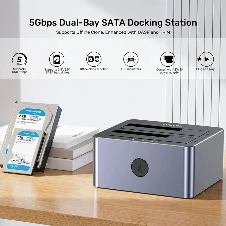 Charging base Unitek Y-3026GY01-EU