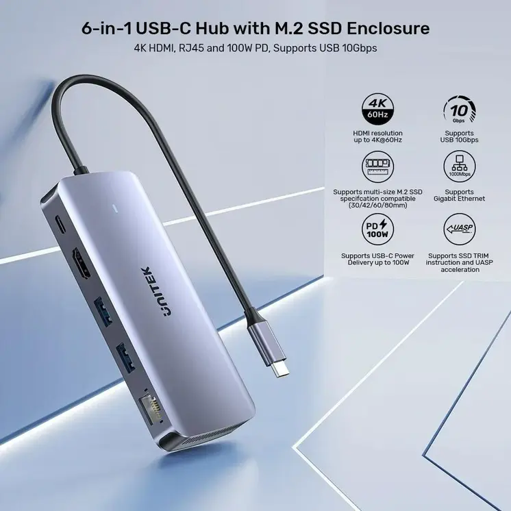 USB Hub Unitek D1120A01 100 W