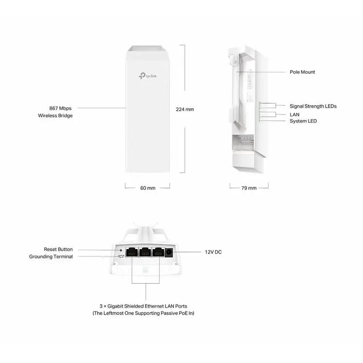 Access point TP-Link EAP211-BRIDGE KIT White