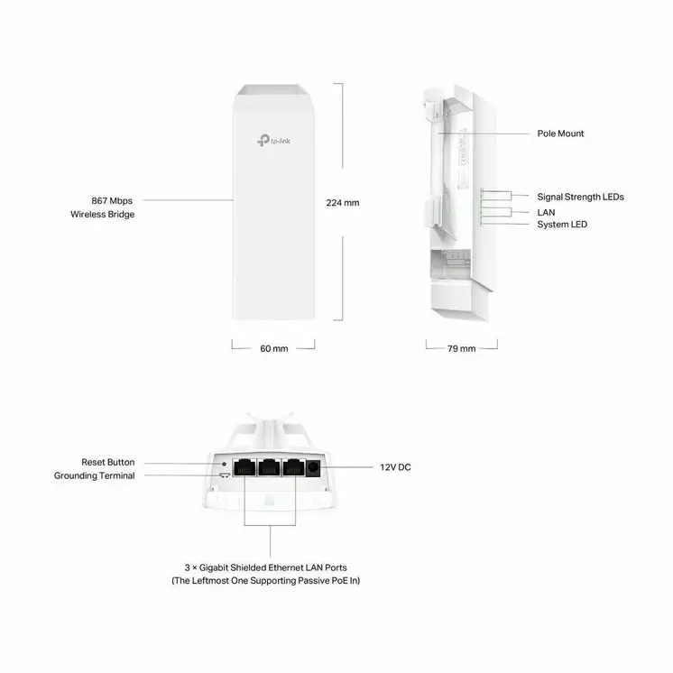 Access point TP-Link EAP211-BRIDGE KIT White