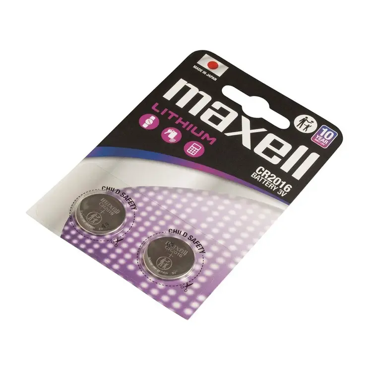 Lithium Battery Maxell CR2016 90 mAh 3 V (2 Units)