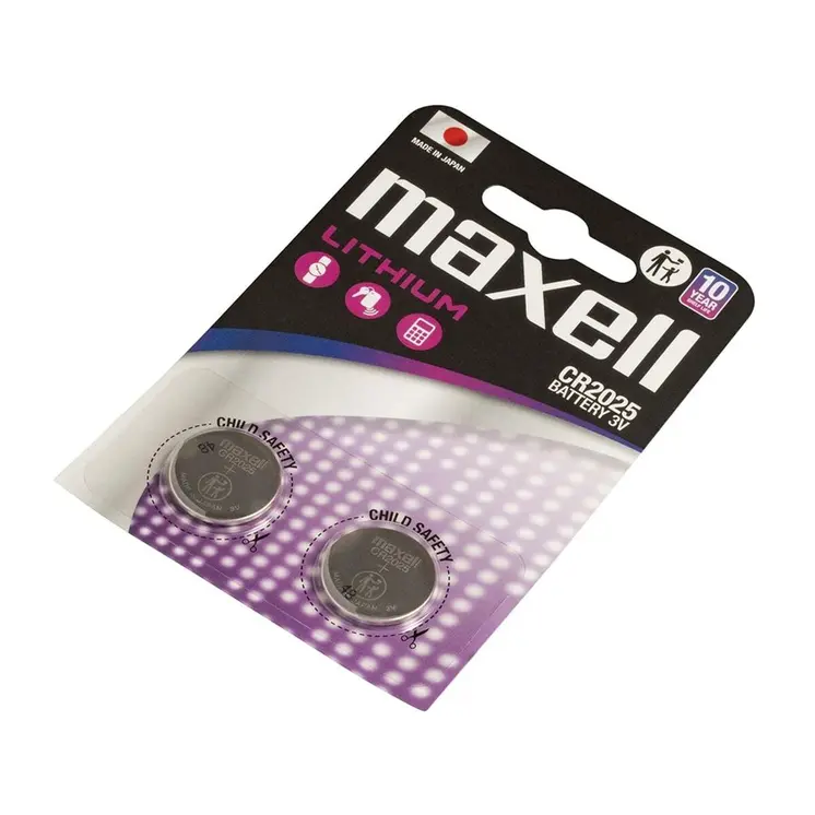 Lithium Battery Maxell CR2025 170 mAh 3 V (2 Units)