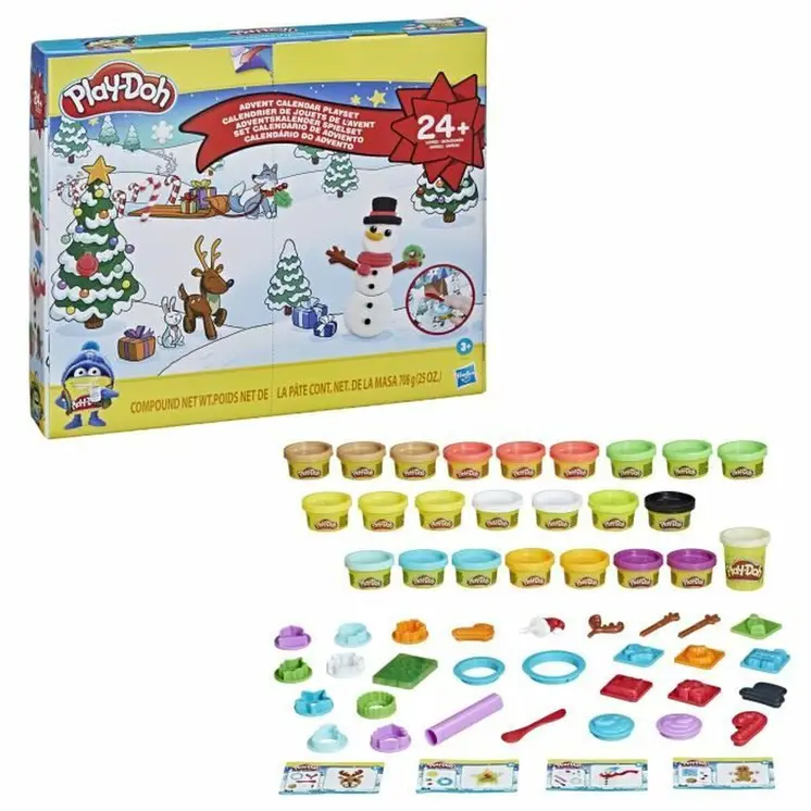 Advent Calendar Play-Doh Plastic Christmas (24 Pieces)