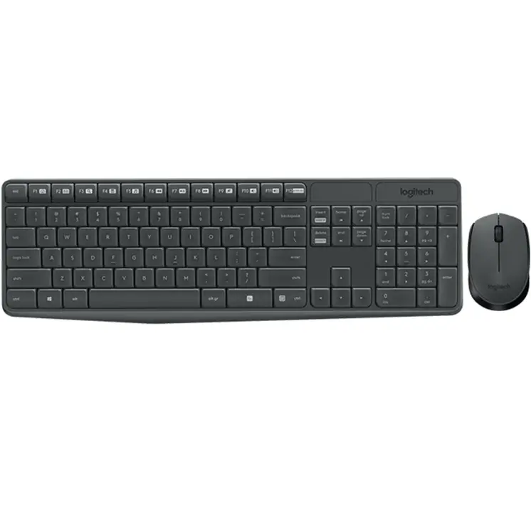 Keyboard and Wireless Mouse Logitech 920-007917 Grey