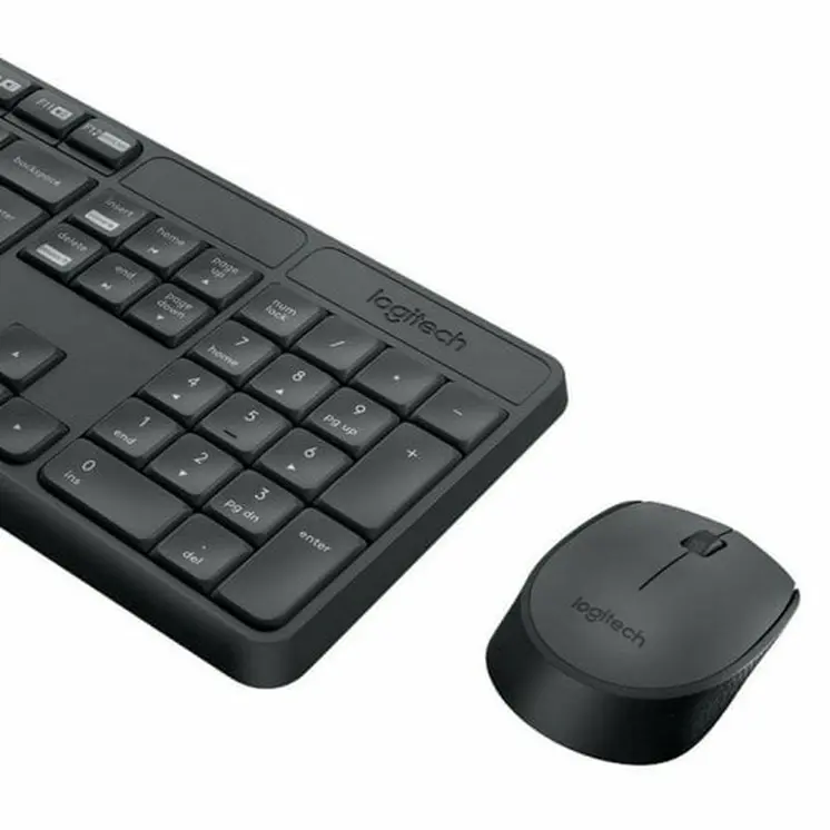 Keyboard and Wireless Mouse Logitech 920-007917 Grey