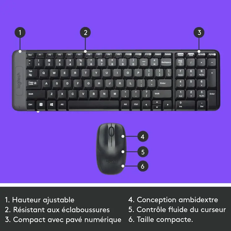 Keyboard Logitech 920-008318 Black Spanish Qwerty
