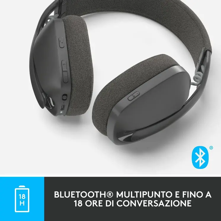 Bluetooth Headphones Logitech Grey Graphite