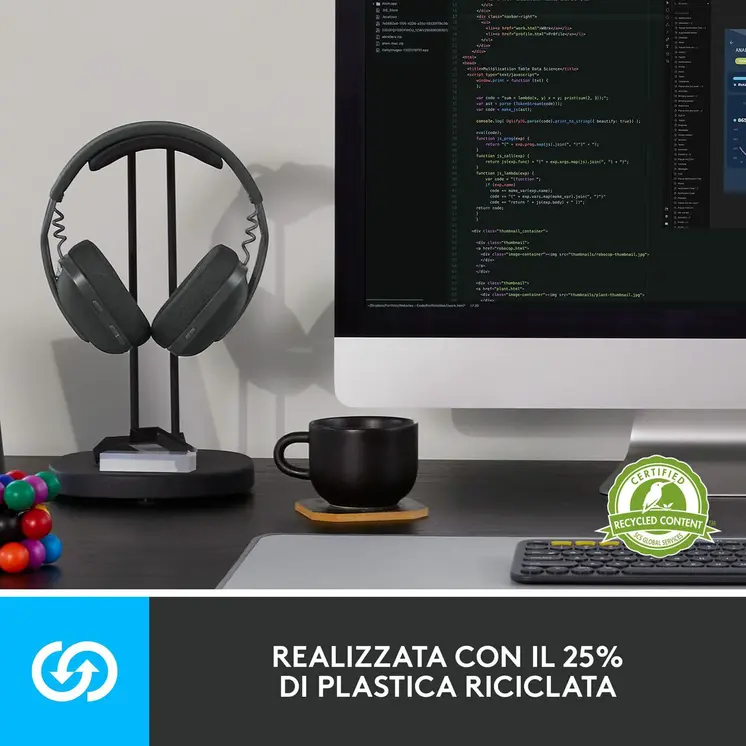 Bluetooth Headphones Logitech Grey Graphite