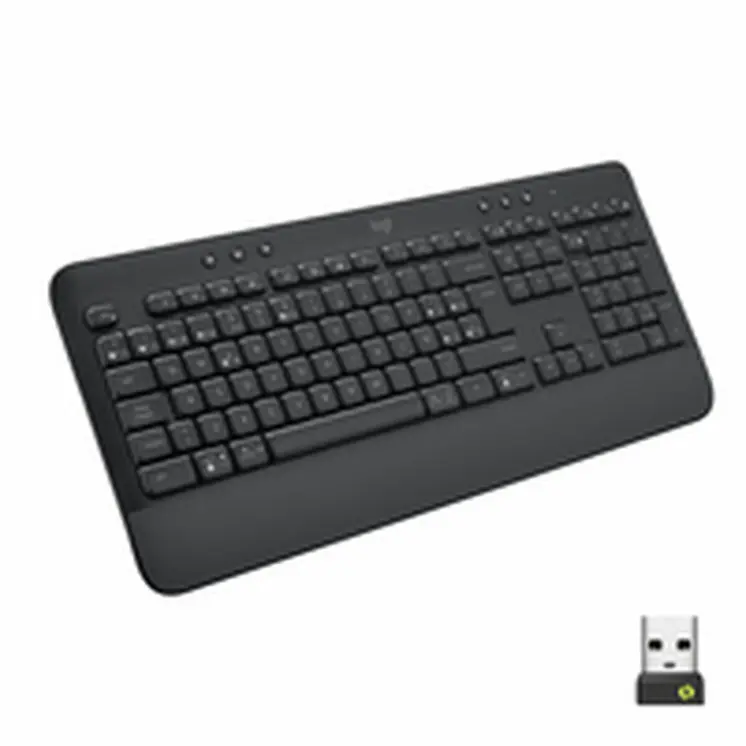 Wireless Keyboard Logitech Black Spanish Qwerty