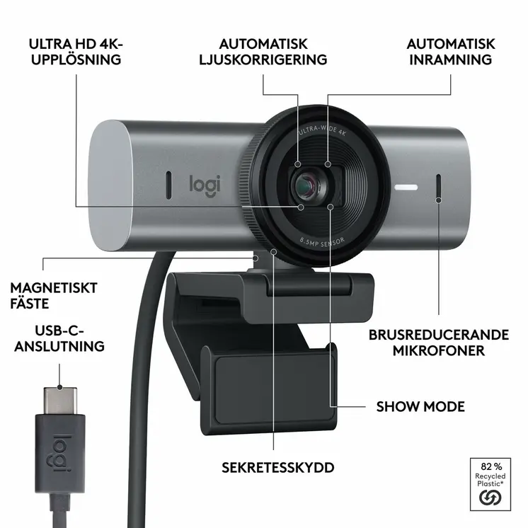 Webcam Logitech 960-001559 4K Ultra HD