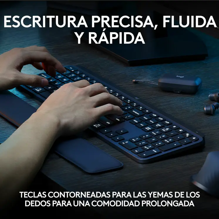 Wireless Keyboard Logitech MX Keys S Spanish Qwerty Graphite Steel