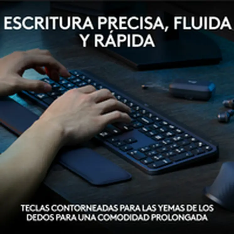 Wireless Keyboard Logitech MX Keys S Spanish Qwerty Graphite Steel